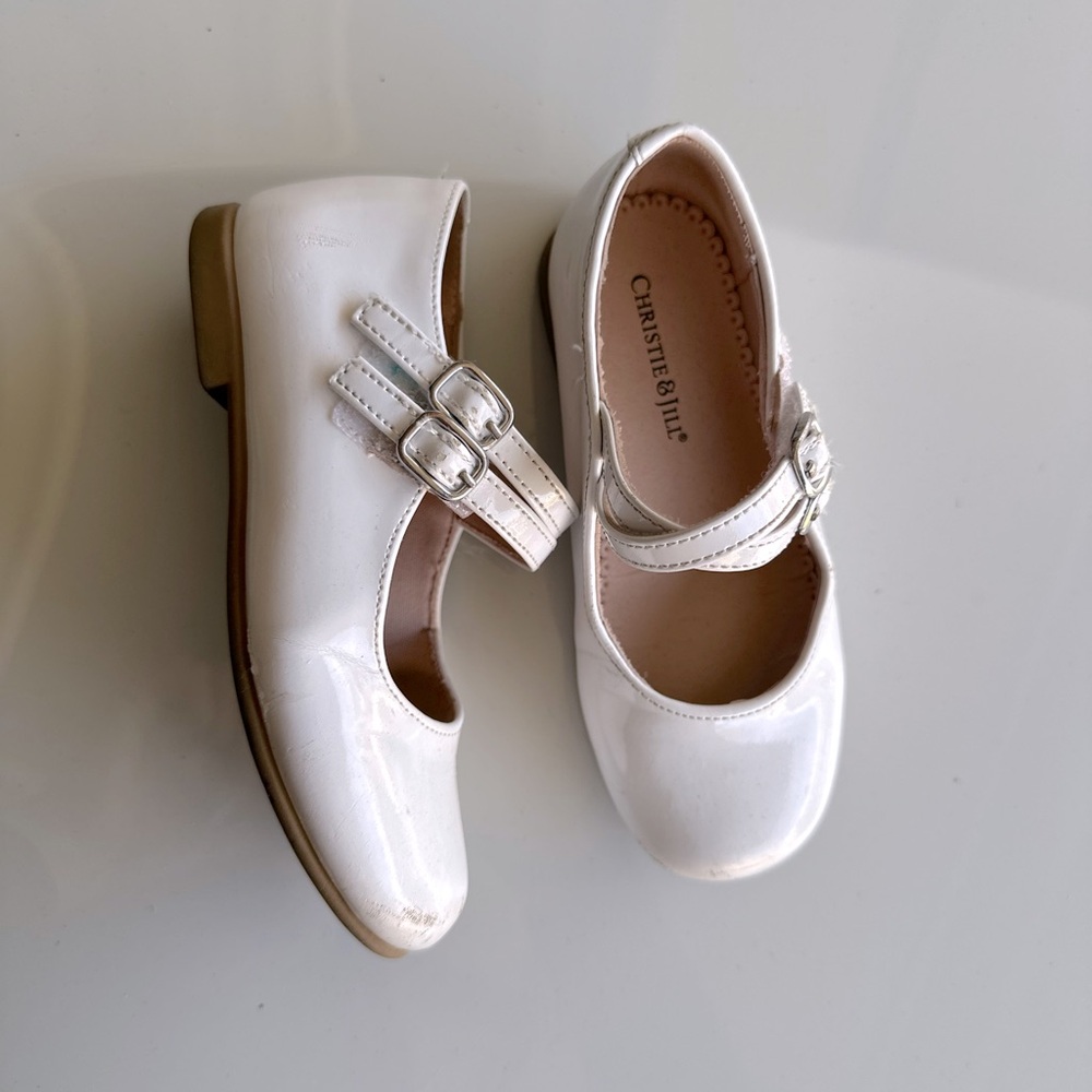 Christie & Jill Fancy White Toddler Shoes